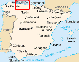 spain asturias gijon map