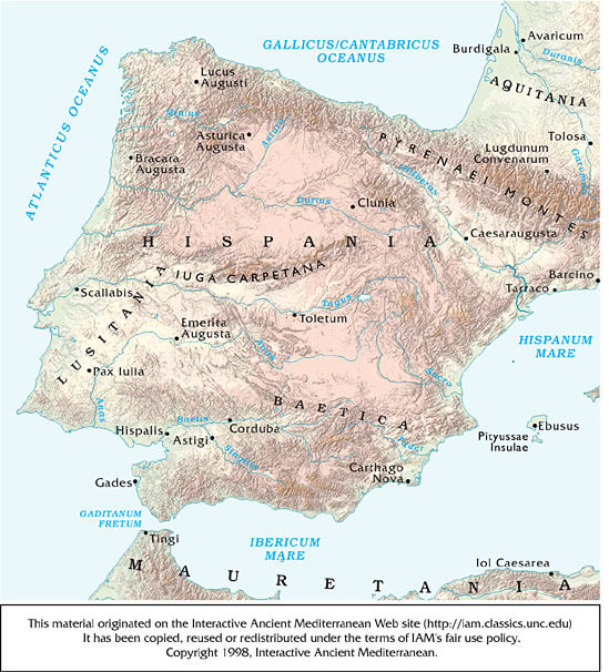 Hispania Spain Map