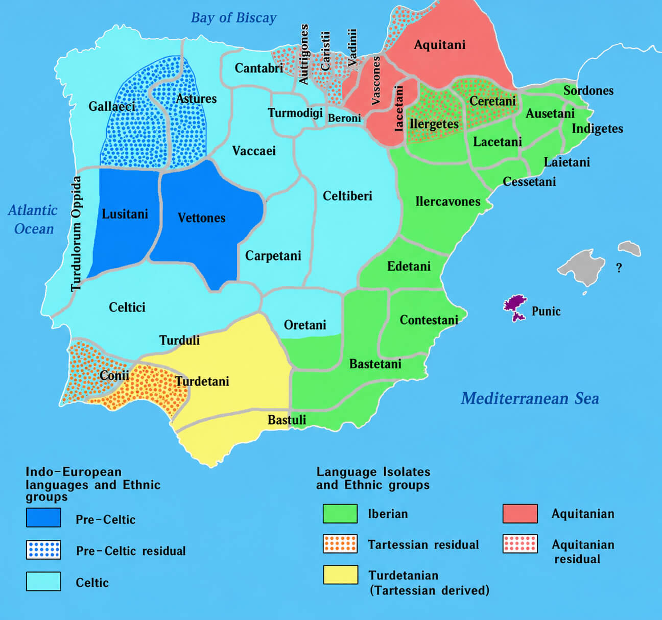 Ethnographic map of Iberia 200 BC
