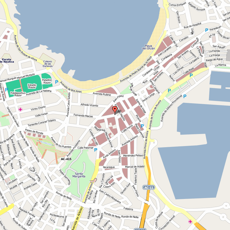 map La Coruna