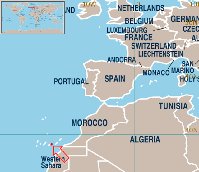Las Palmas europe map