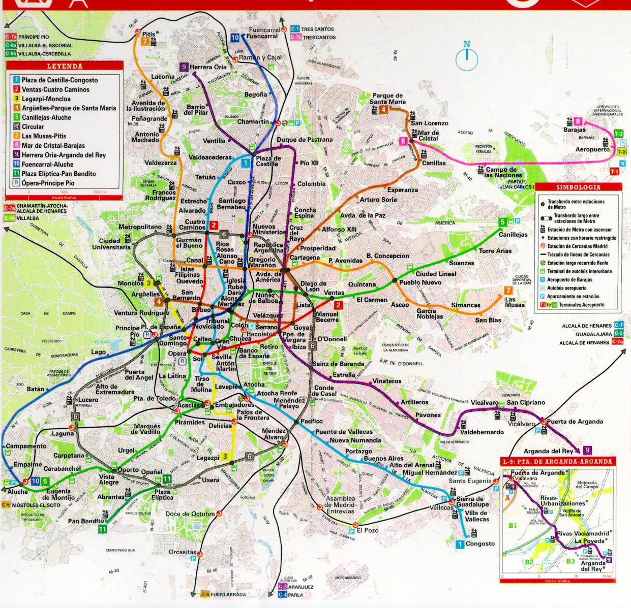 Madrid Transportation Map