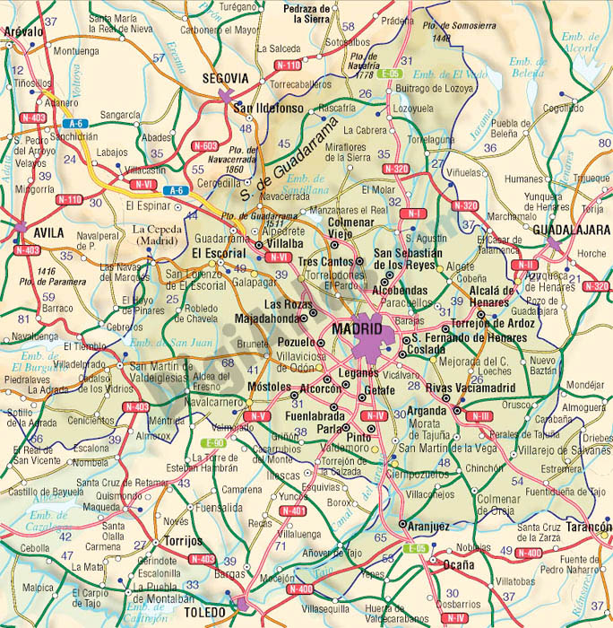 madrid area map