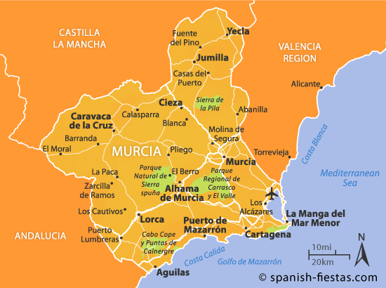 Murcia Tourism Map