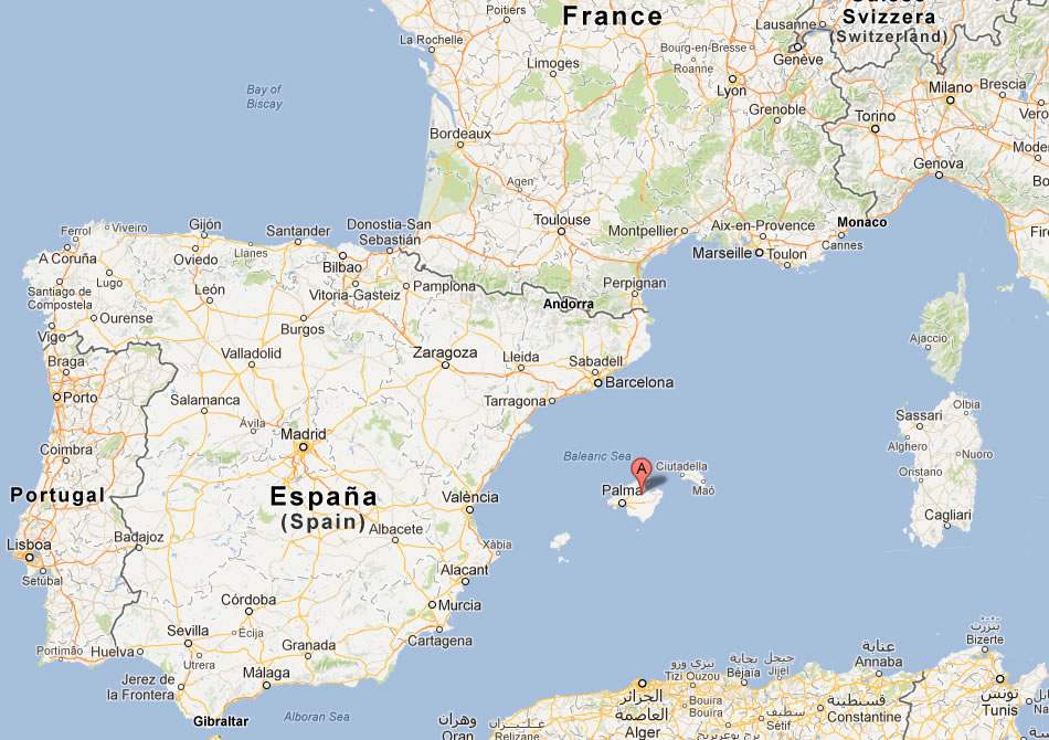 map of Mallorca spain