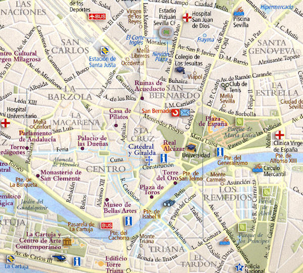 Sevilla tourist map