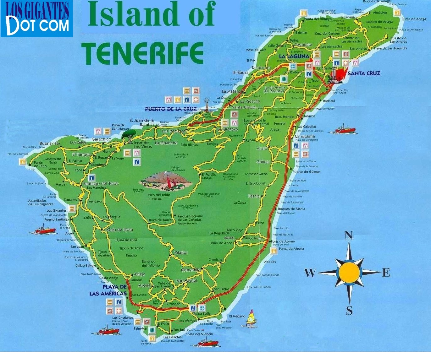island of Tenerife map