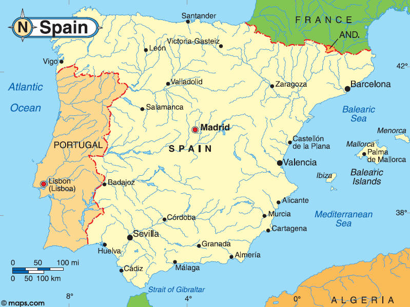 spain map Vigo