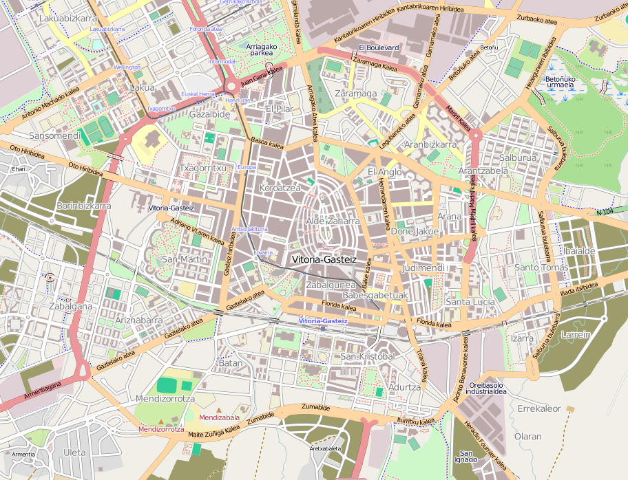 Vitoria Gasteiz City Center Map