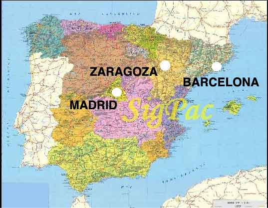Zaragoza peninsula map
