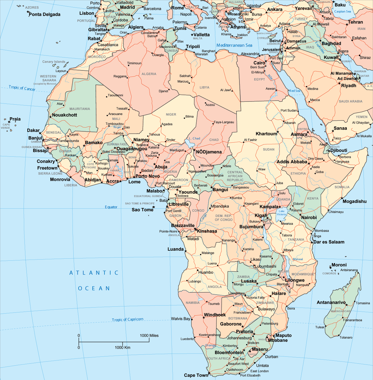 map of africa sudan