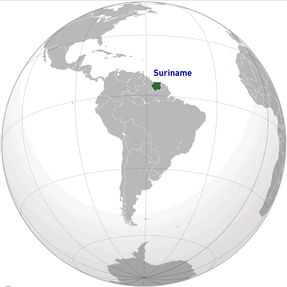 where is suriname in the world