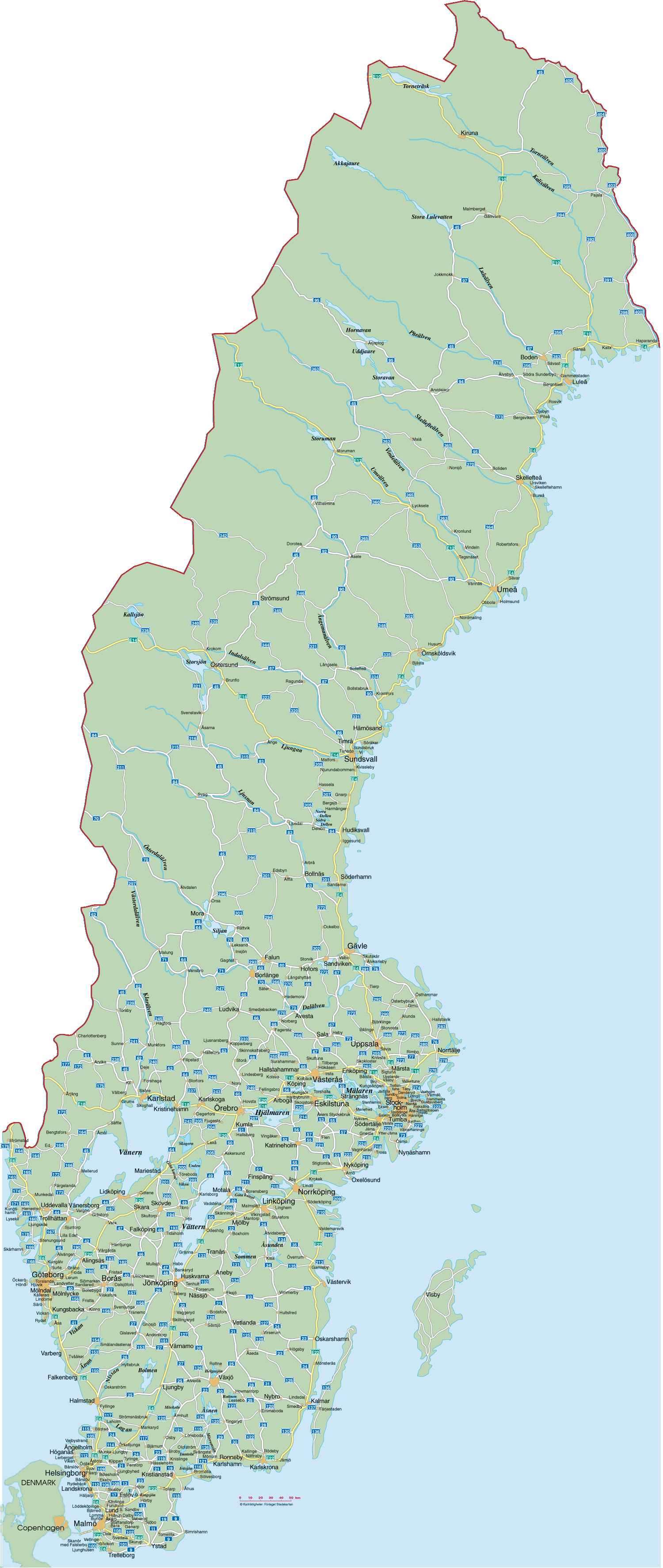 sweden map