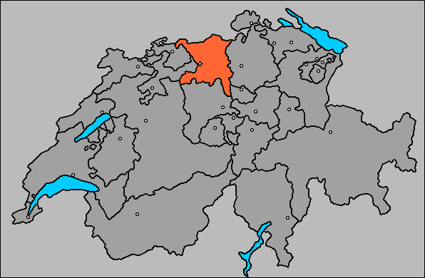 Aarau canton map swiss