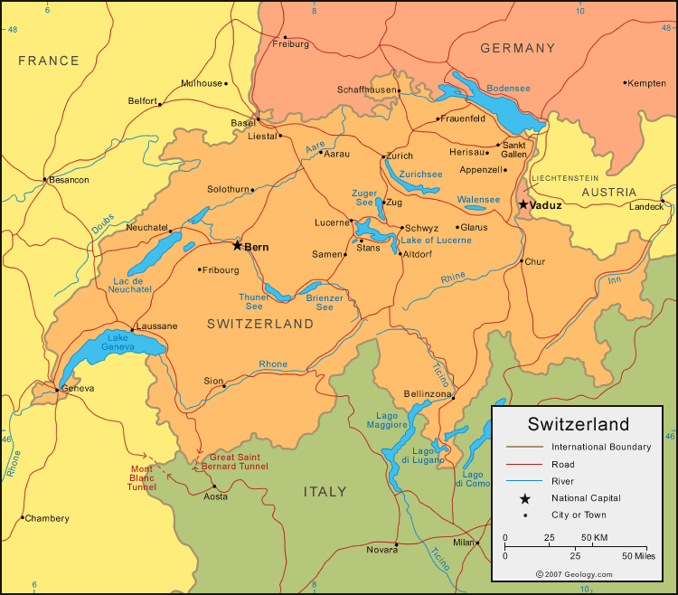 switzerland map Baar