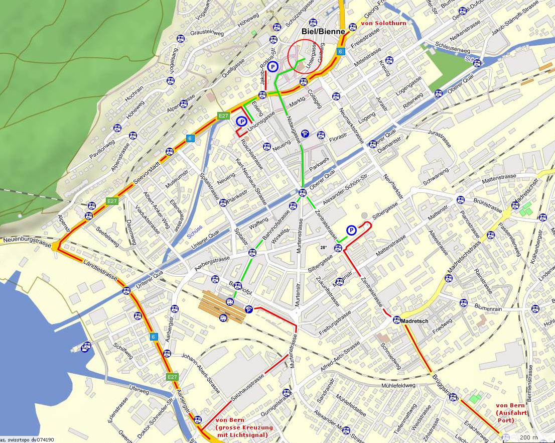 city map biel bienne