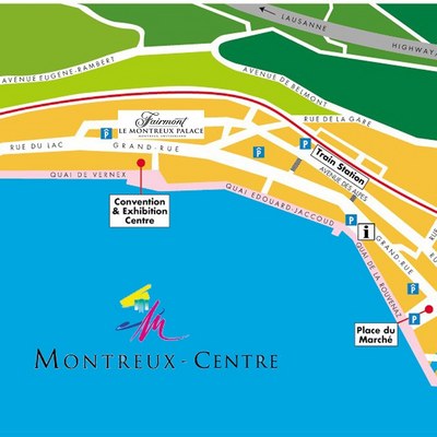 Montreux center map