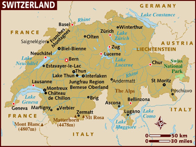 map of Montreux switzerland