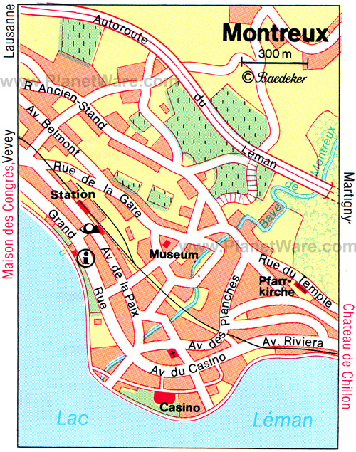 montreux city center map
