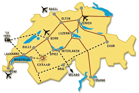 plan map of Montreux switzerland