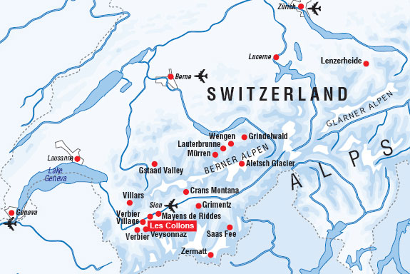 map of switzerland Verbier