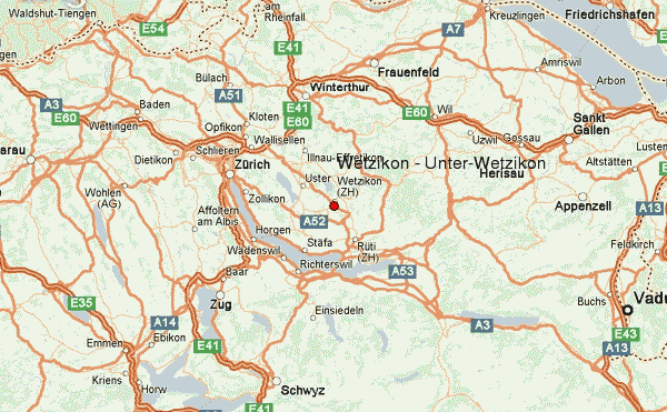 Wetzikon area map