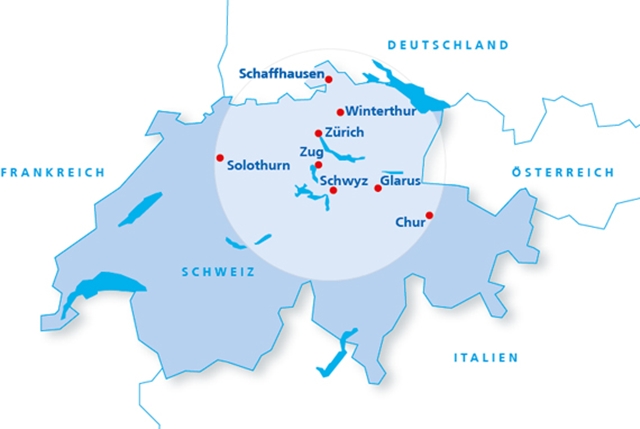 Winterthur area map