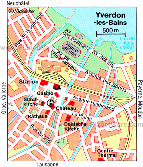 Yverdon les Bains map