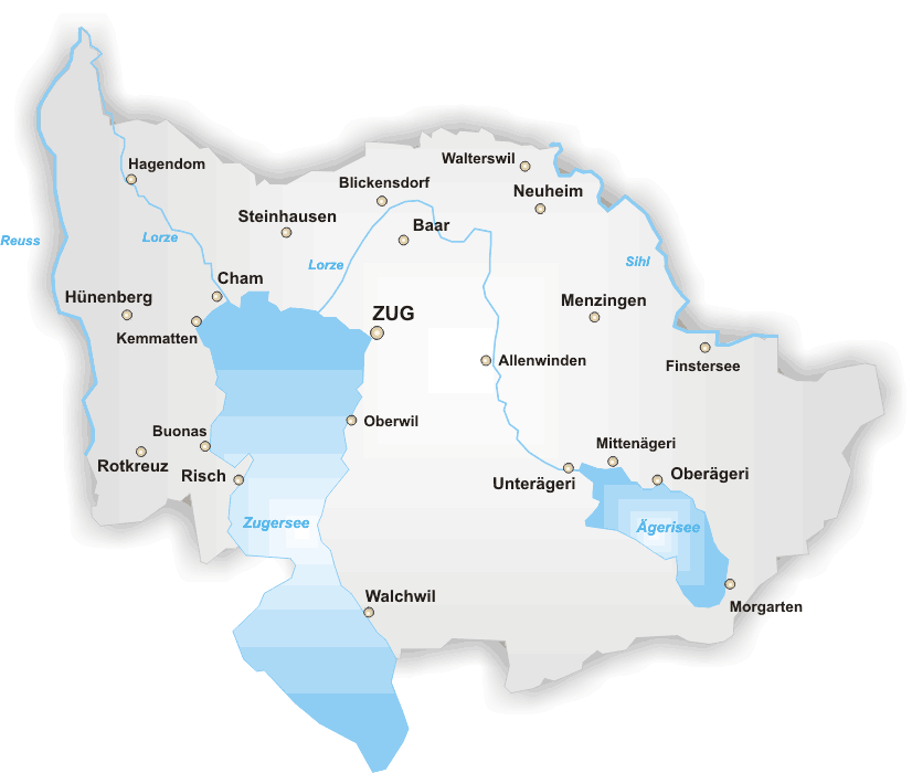 map of canton zug