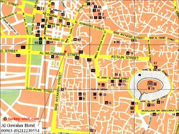downtown map of Aleppo