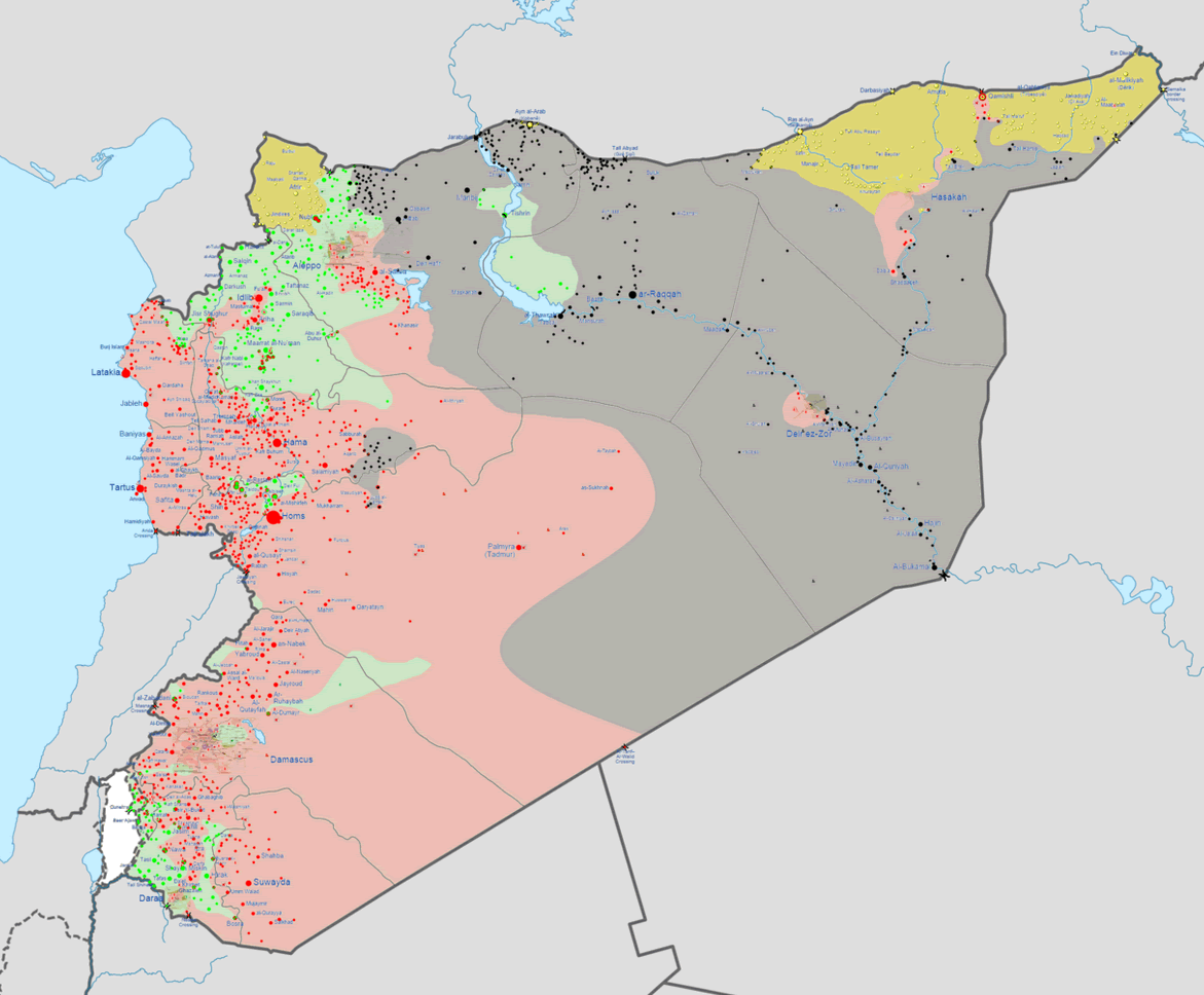 current military situation map of syria