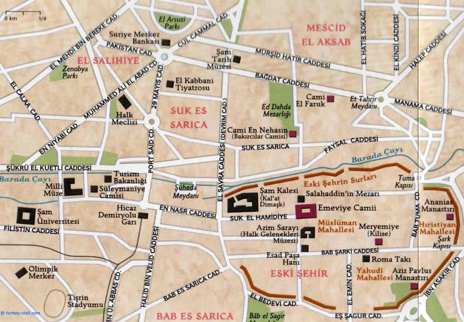 map damascus