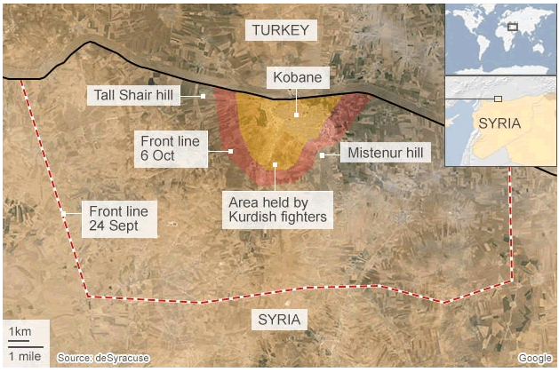 cobane map syria