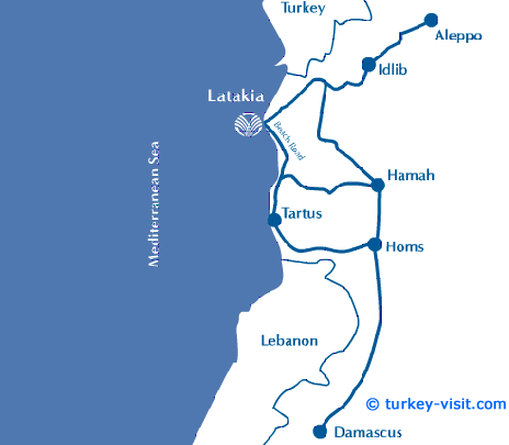 Latakia regional map