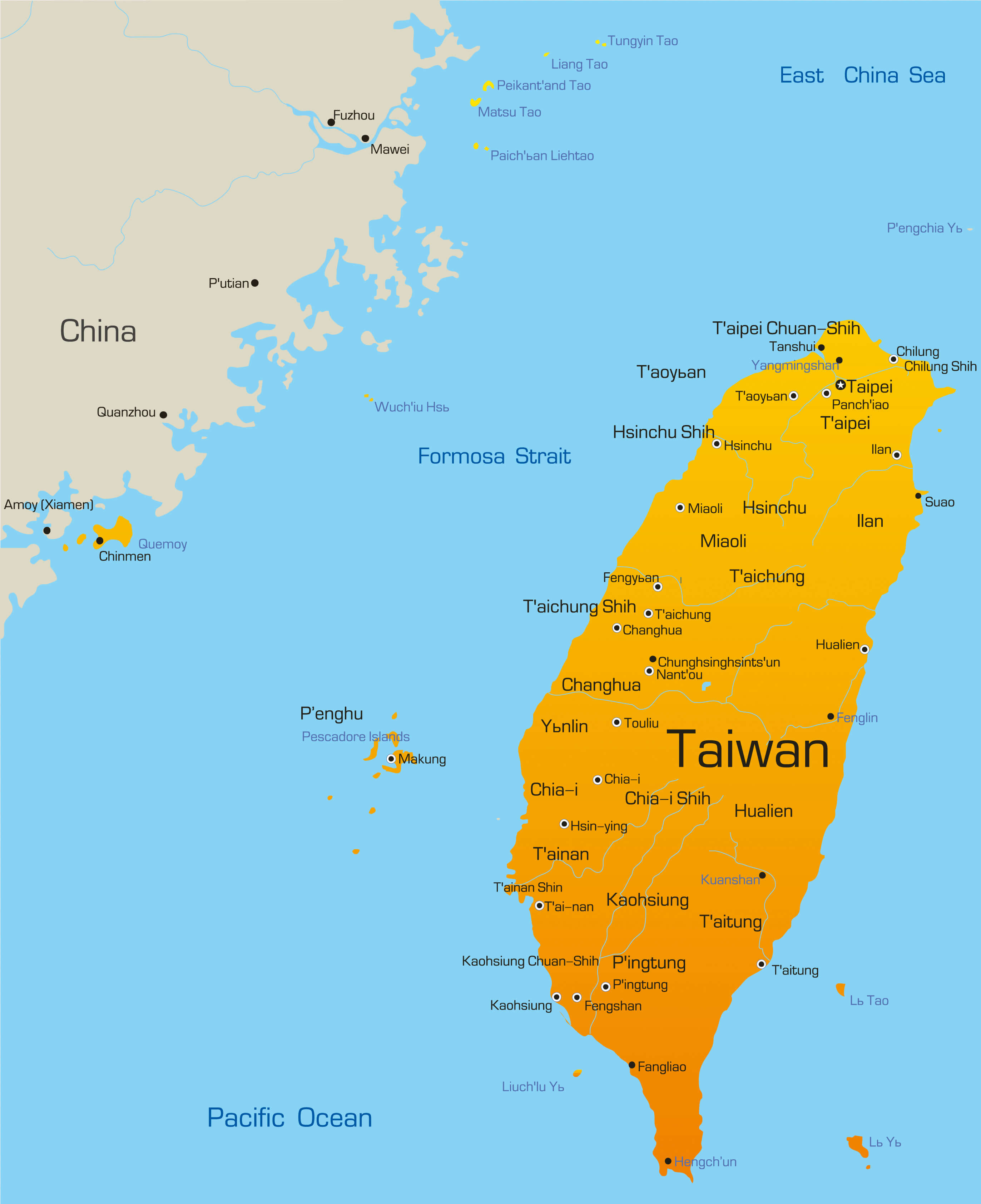 Map Taiwan map-taiwan