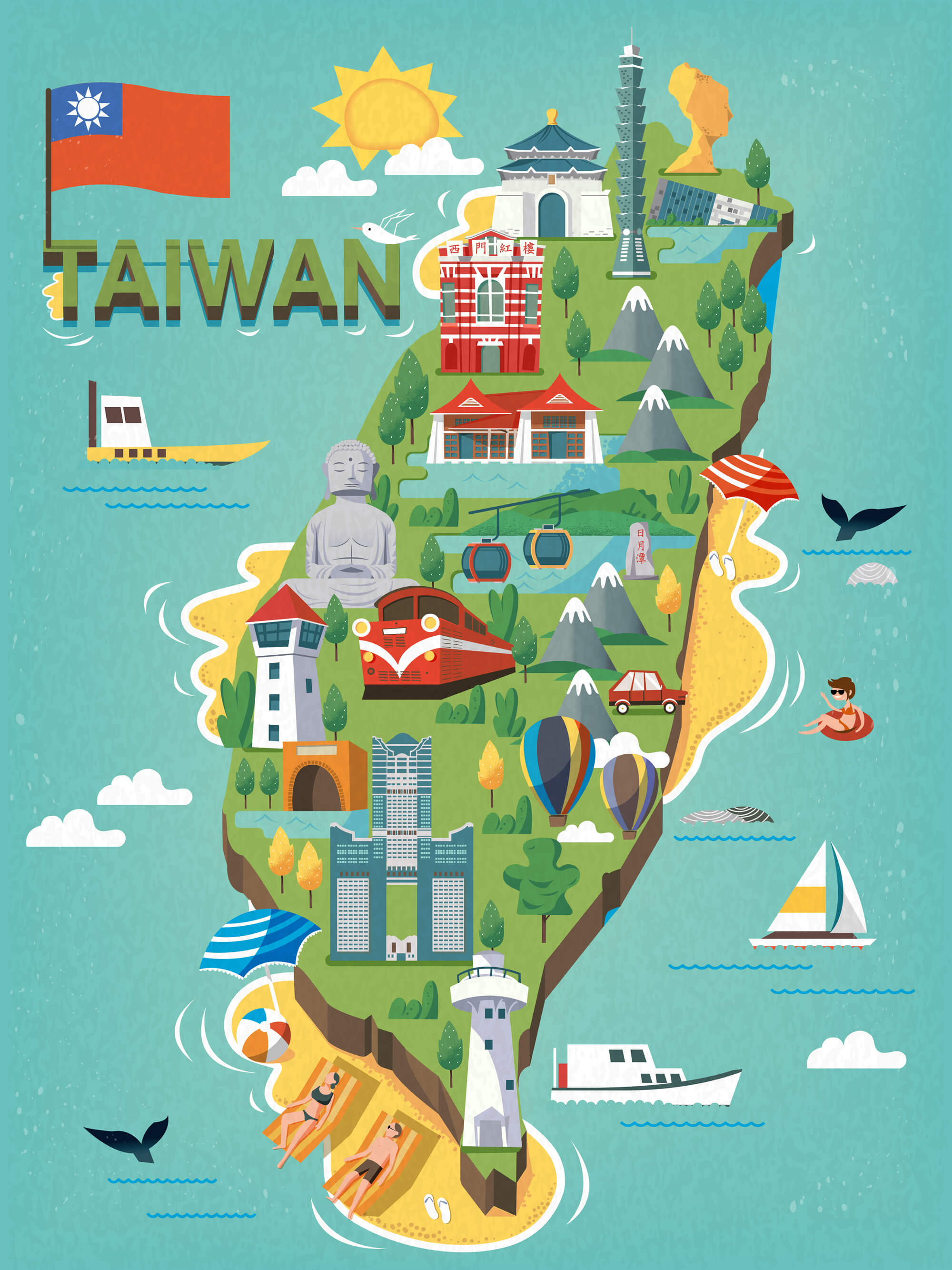 Taiwan travel Map