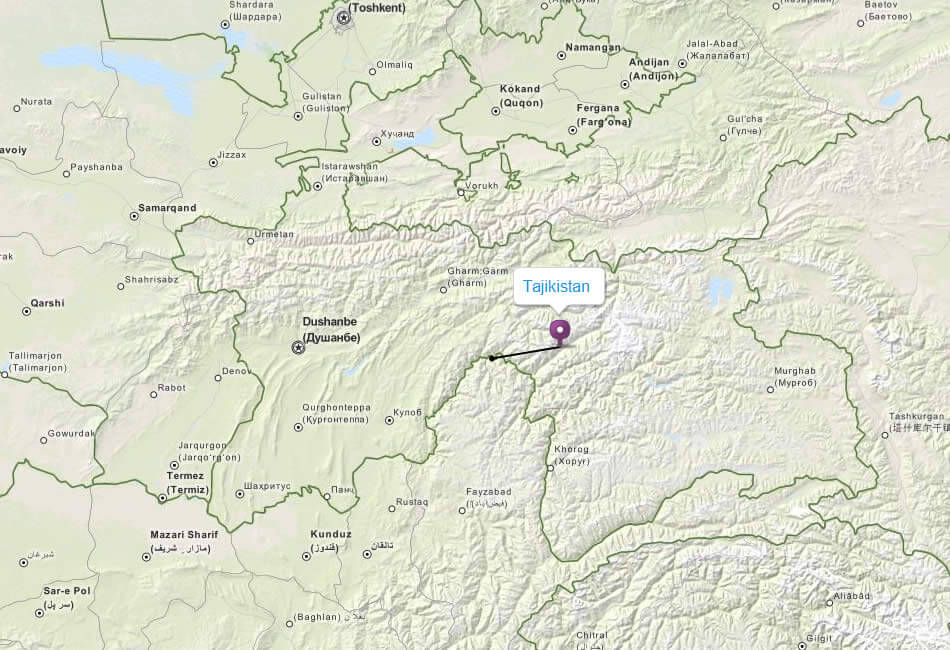 map tajikistan