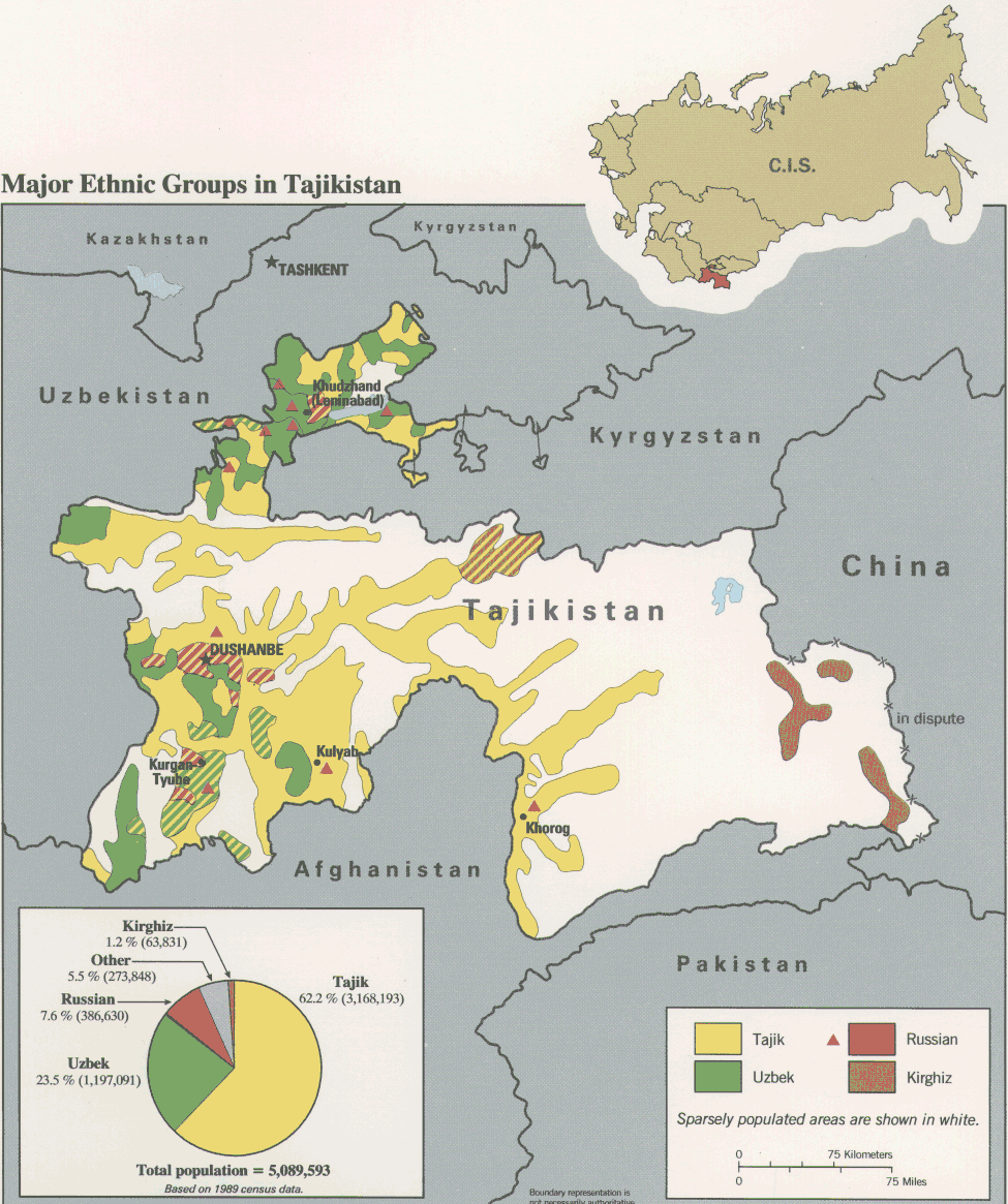 tajikistan ethnic map