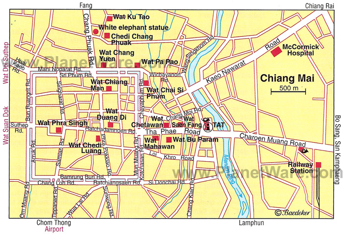 Chiang Mai center map