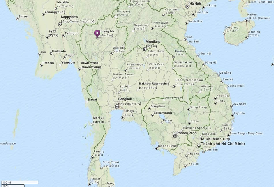 Chiang Mai thailand map
