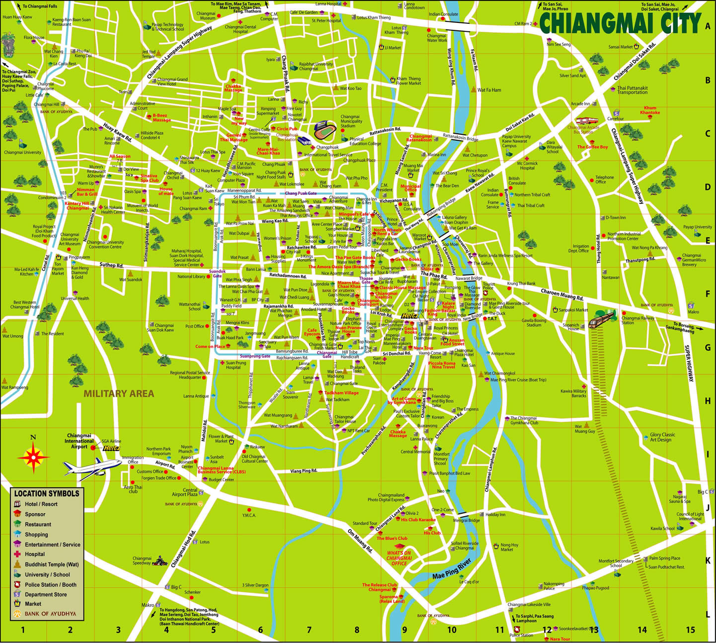 Chiang Mai city map