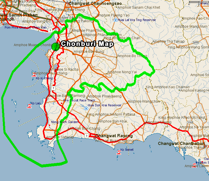 Chonburi map