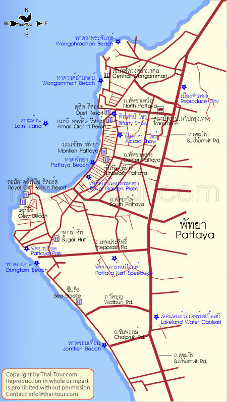 Chonburi pattaya map