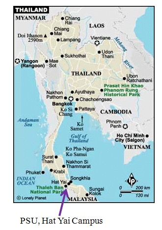 Hat Yai campus map thailand