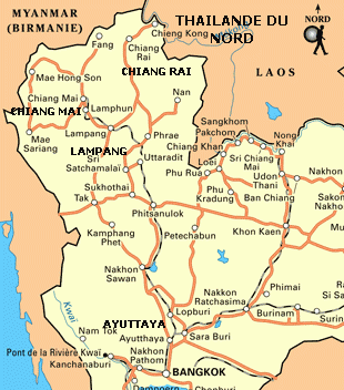 North Thailand Map 2011