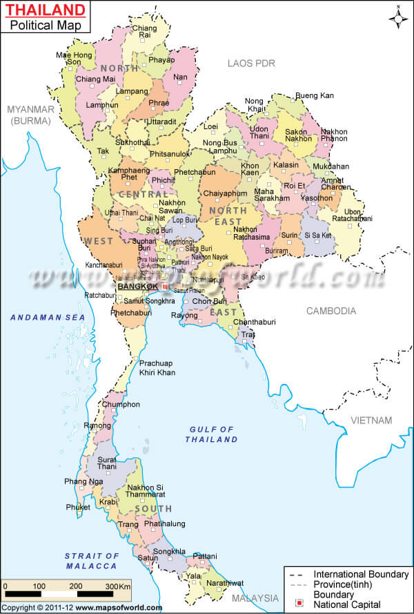 Thailand Provinces Map