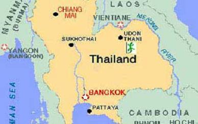 Udon Thani thailand map