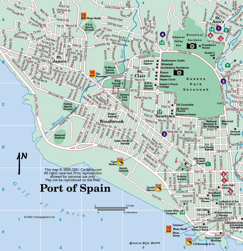 Port of Spain Map