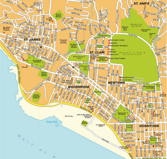 Port of Spain map