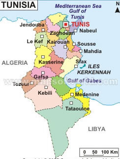 Tunisia Political Map